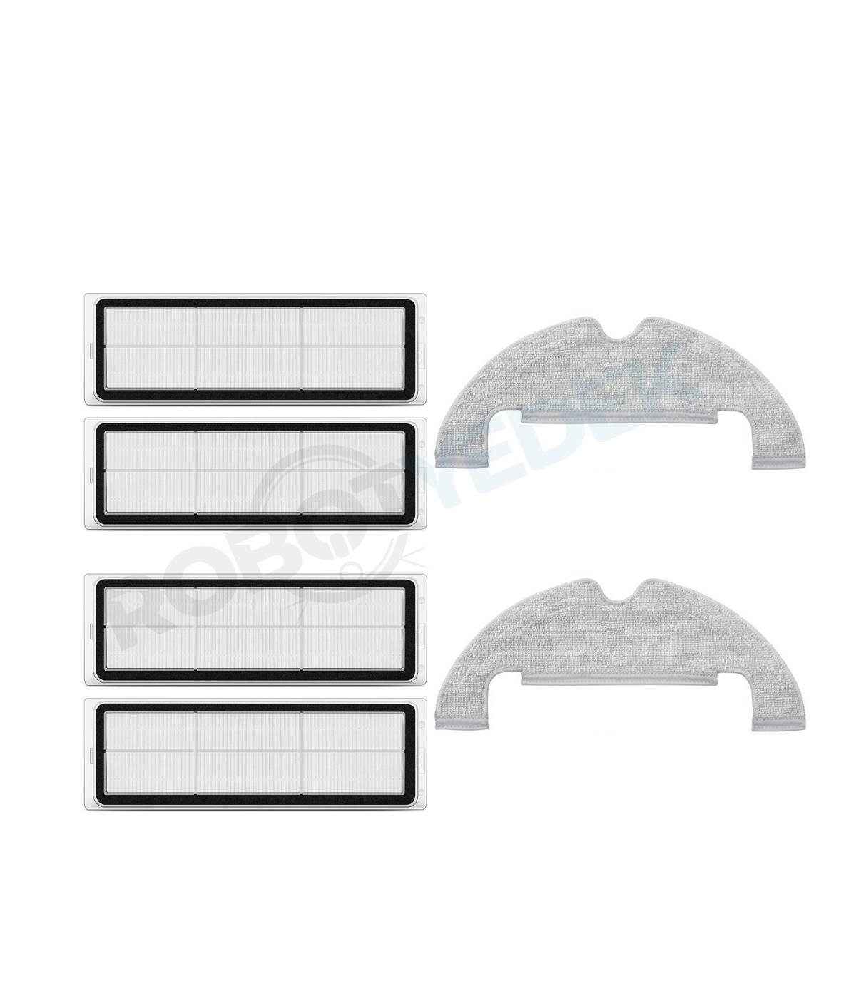 Xiaomi X10 Uyumlu Yedek Hepa Filtre ve Mop-6 Parça