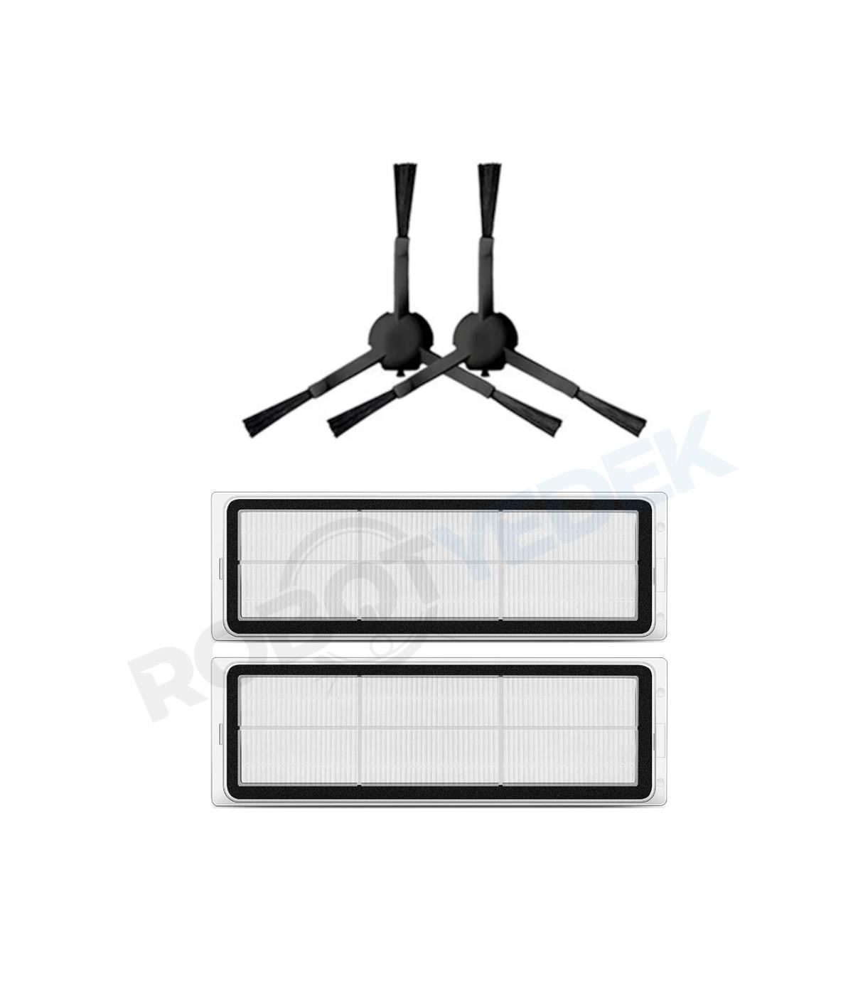 Xiaomi X10 Uyumlu Yedek Hepa Filtre ve Yan Fırça-4 Parça