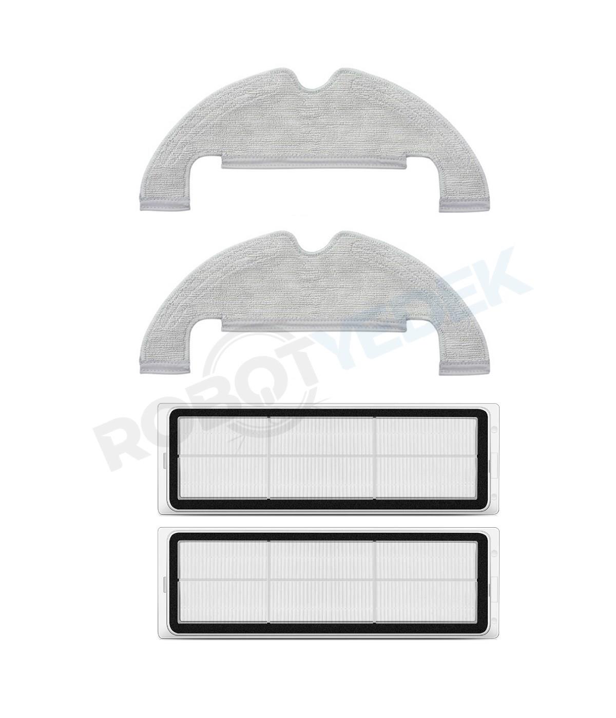 Xiaomi X10 Uyumlu Yedek Mop ve Hepa Filtre-4 Parça