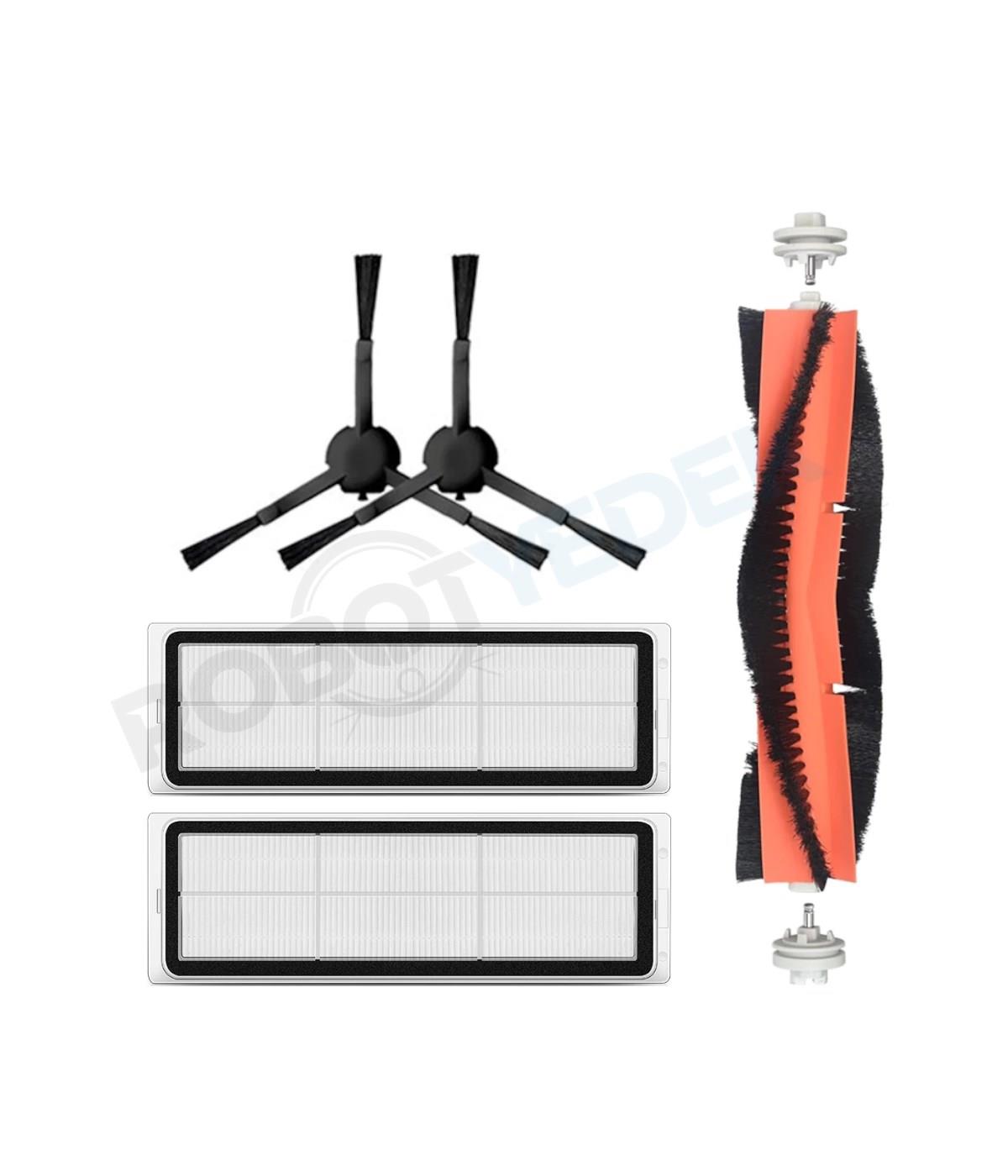 Xiaomi X10 Uyumlu Yedek Mopsuz Fırça Hepa Filtre Seti-5 Parça