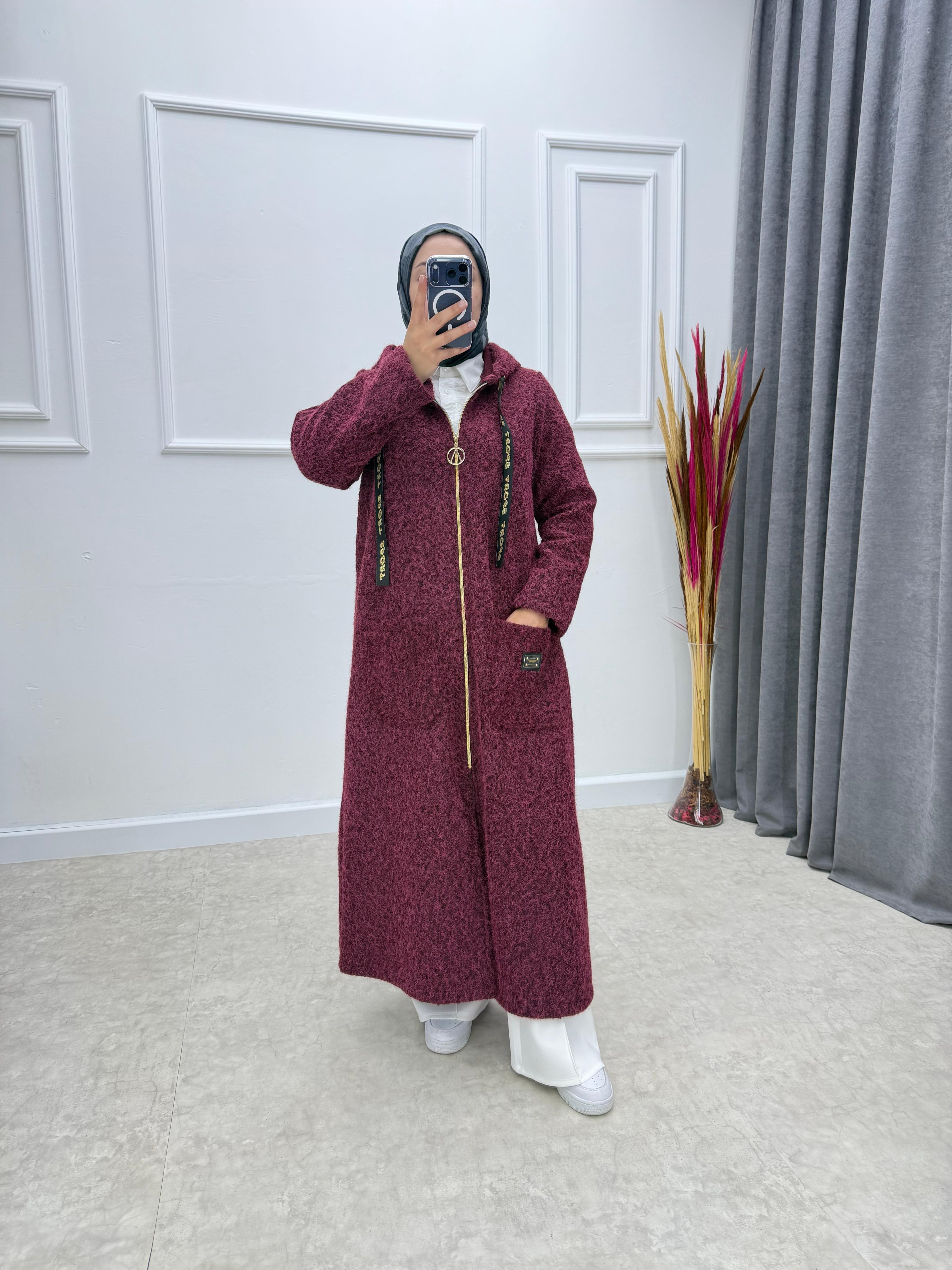 Bordo Mango Kaşe Kap