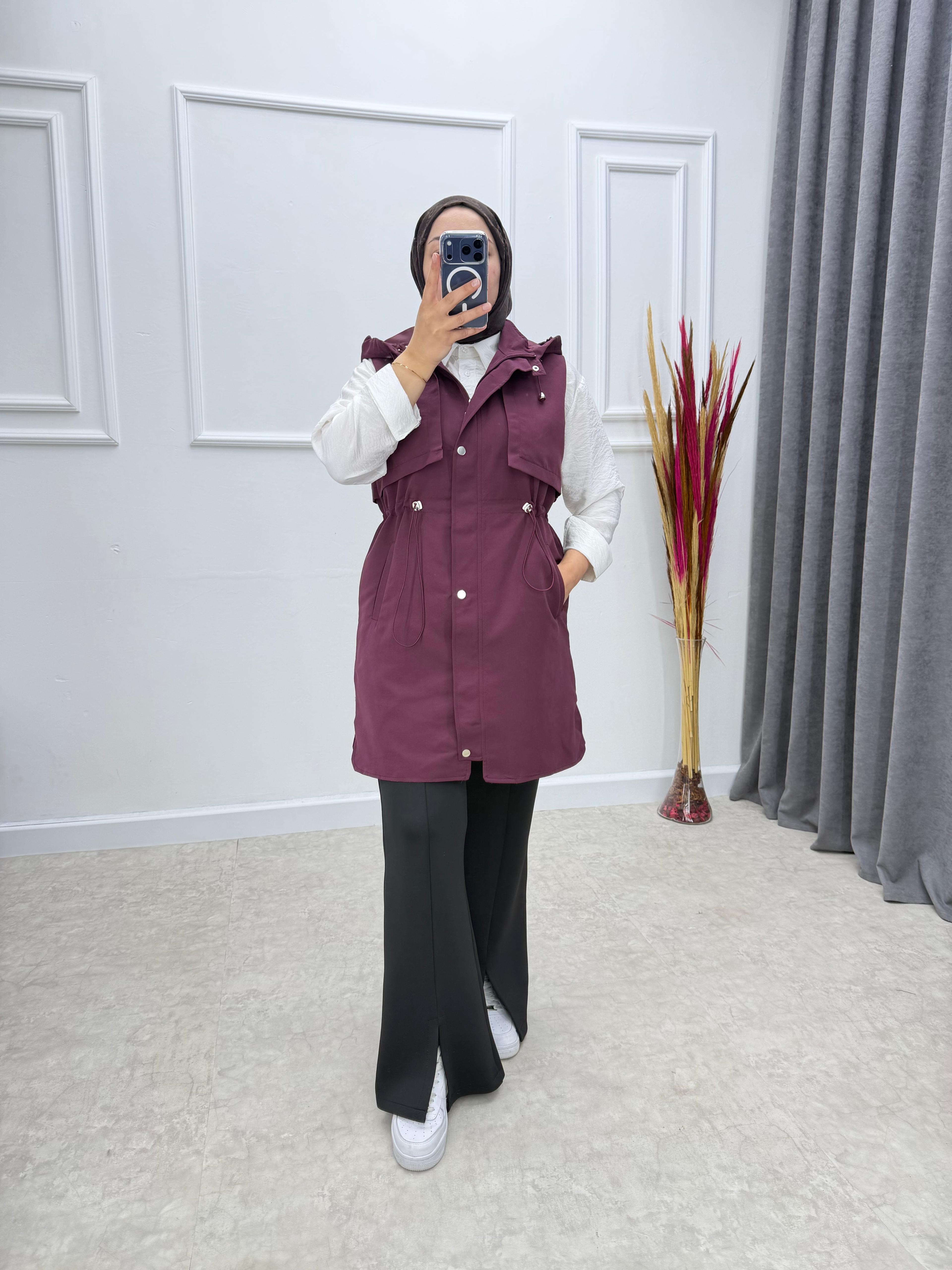 Casual Astarlı Torino Yelek Bordo