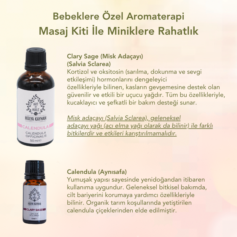 Aromaterapi Bebeklere Özel Masaj Kiti