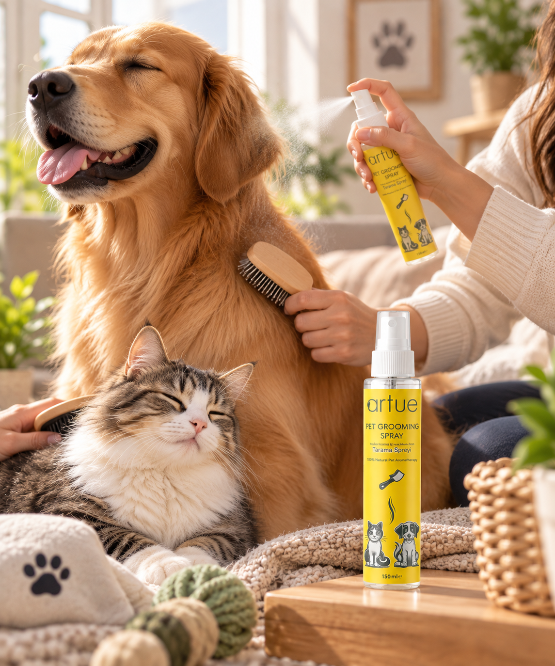 Kedi ve Köpekler İçin Tarama Spreyi