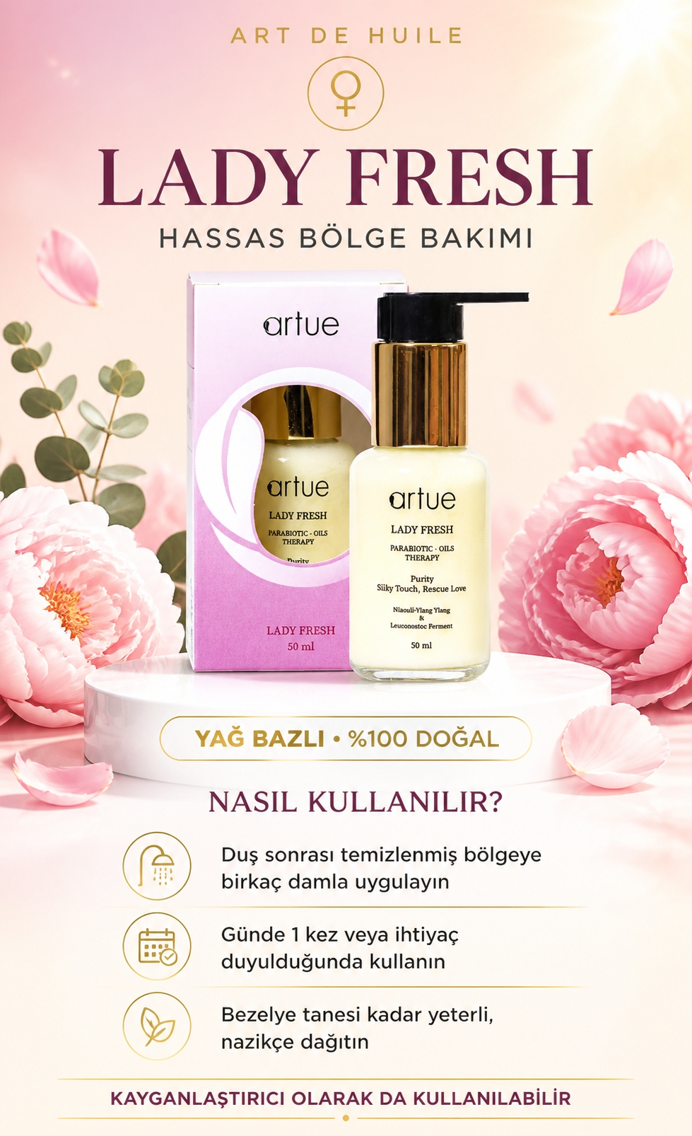 Lady Fresh 50 ml | Intim Bölge Bakım Yağı
