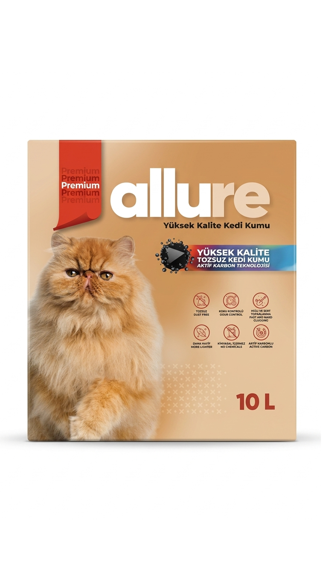 ALLURE PREMİUM YÜKSEK KALİTE KEDİ KUMU 10 LT