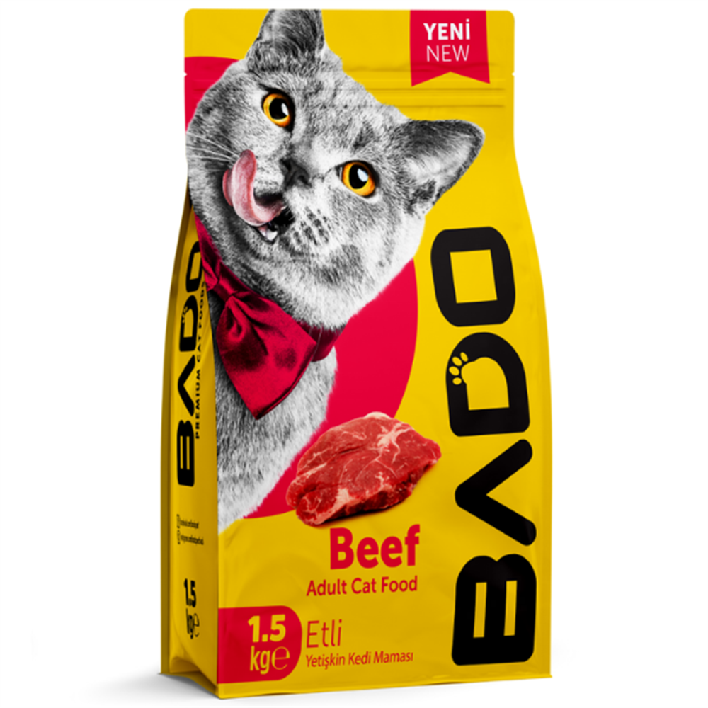 Bado Adult Cat Food Beef Biftekli Yetişkin Kedi Maması 1,5 Kg
