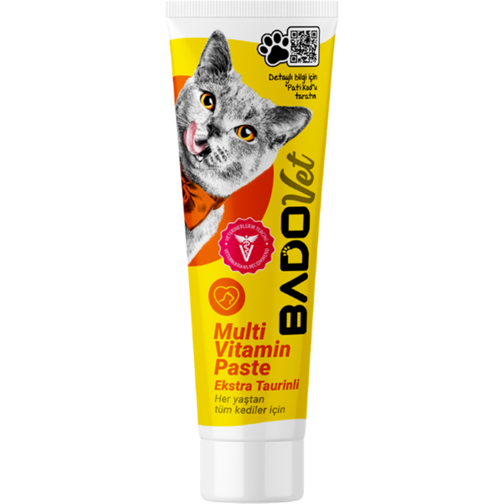 Bado Vet Extra Taurinli Kedi Multi Vitamin Paste 100 Gr