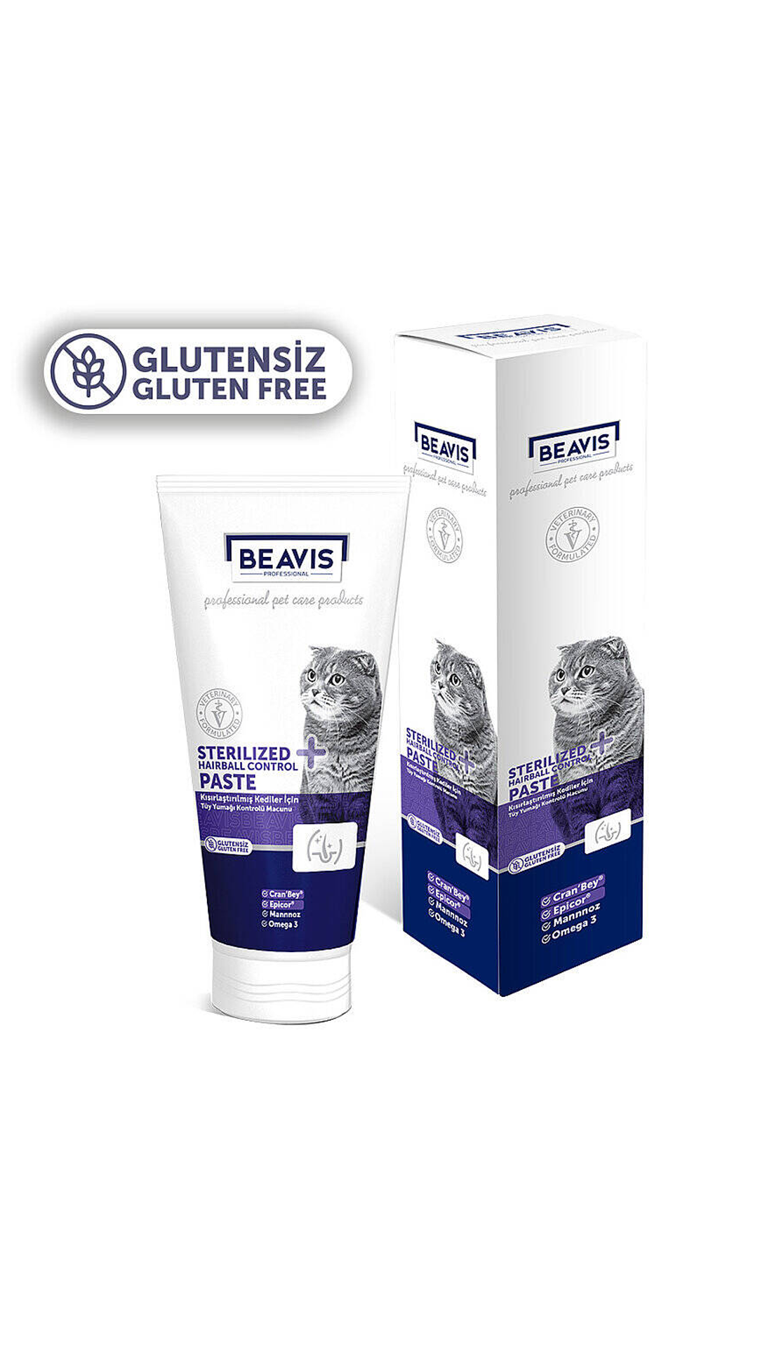 Beavis Kısırlaştırılmış Hairball Kedi Malt Paste Glutensiz 75 ml 