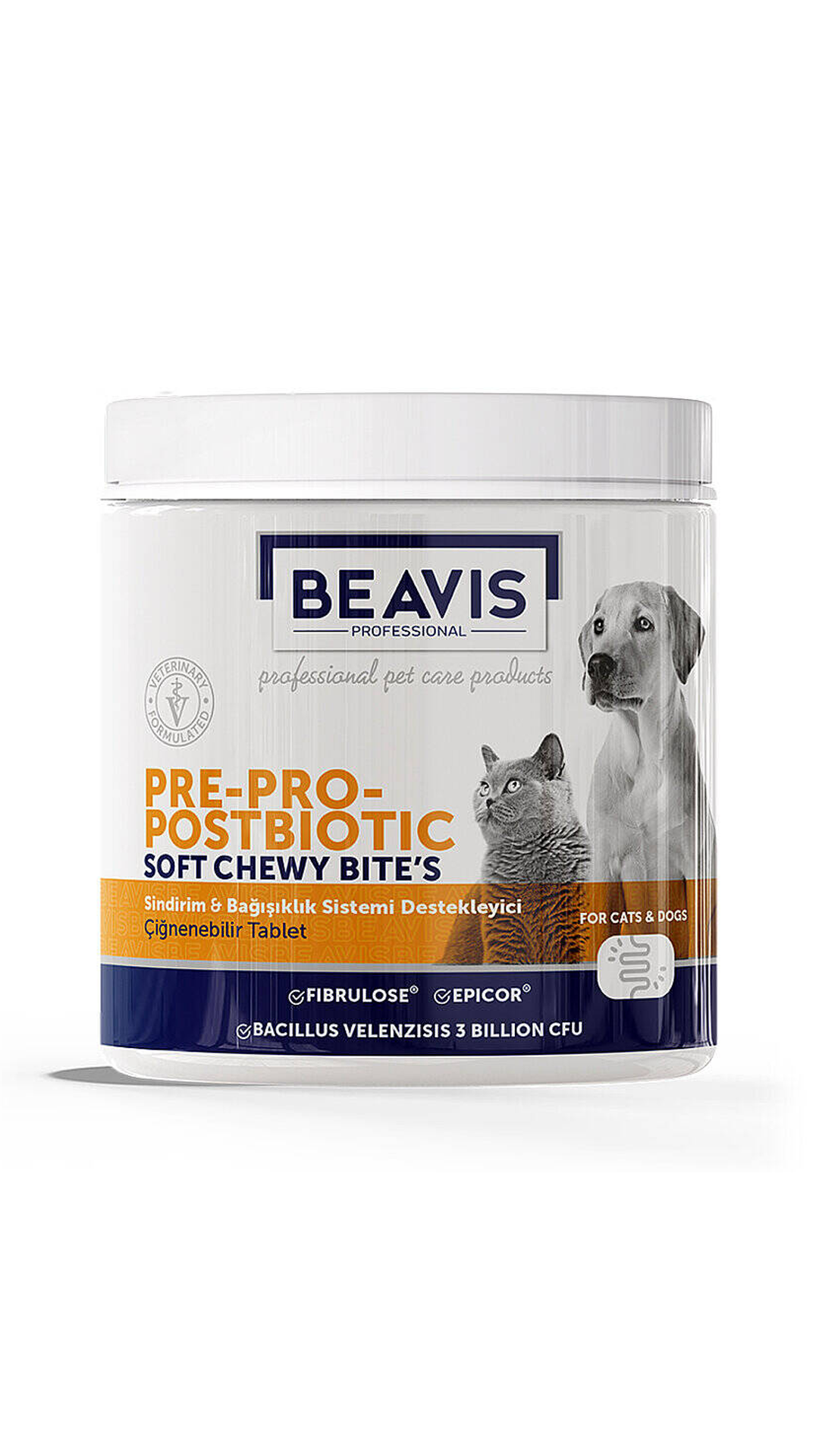 Beavis Pre-Pro-Postbiyotik Bağırsak Florasının Dengelenmesi Sindirim Sistemi ve Bağışıklık Destekleyen Çiğnenebilir Tablet 105Gr