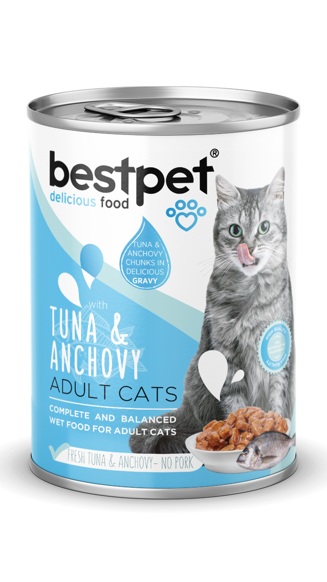BestPet Hamsi ve Ton Balıklı Yetişkin Kedi Konservesi 400gr