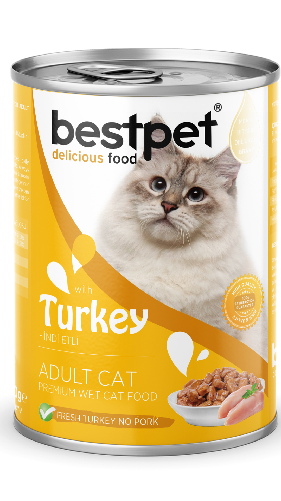 BestPet Hindi Etli Yetişkin Kedi Konservesi 400gr