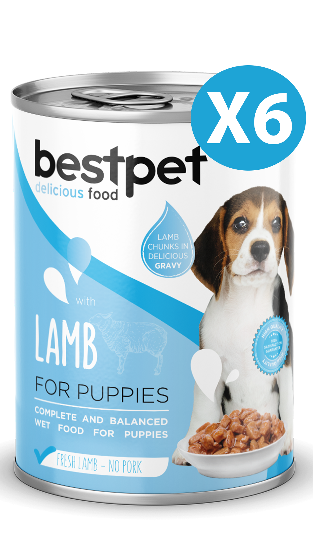 BestPet Kuzu Etli Yavru Köpek Konservesi 400gr 6 Adet
