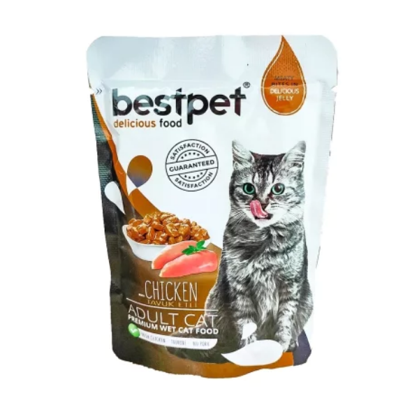 BestPet Pouch Tavuklu Yetişkin Kedi Konservesi 85gr