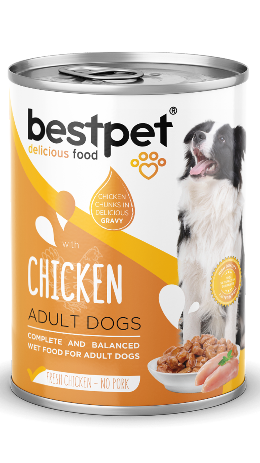 BestPet Sos İçinde Parça Tavuk Etli Yetişkin Köpek Konservesi 400gr