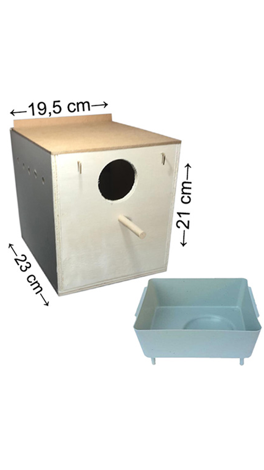 Bonisa Muhabbet Yuva Üretim Plastik Folluklu No: 3 Muhabbet Kuşu Yuvalığı Kuş Yuvalığı