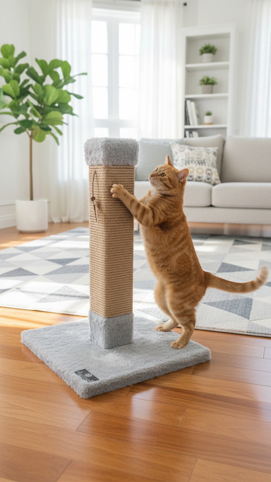 Botar 60Cm Kare Tırmalama Tahtası Gri