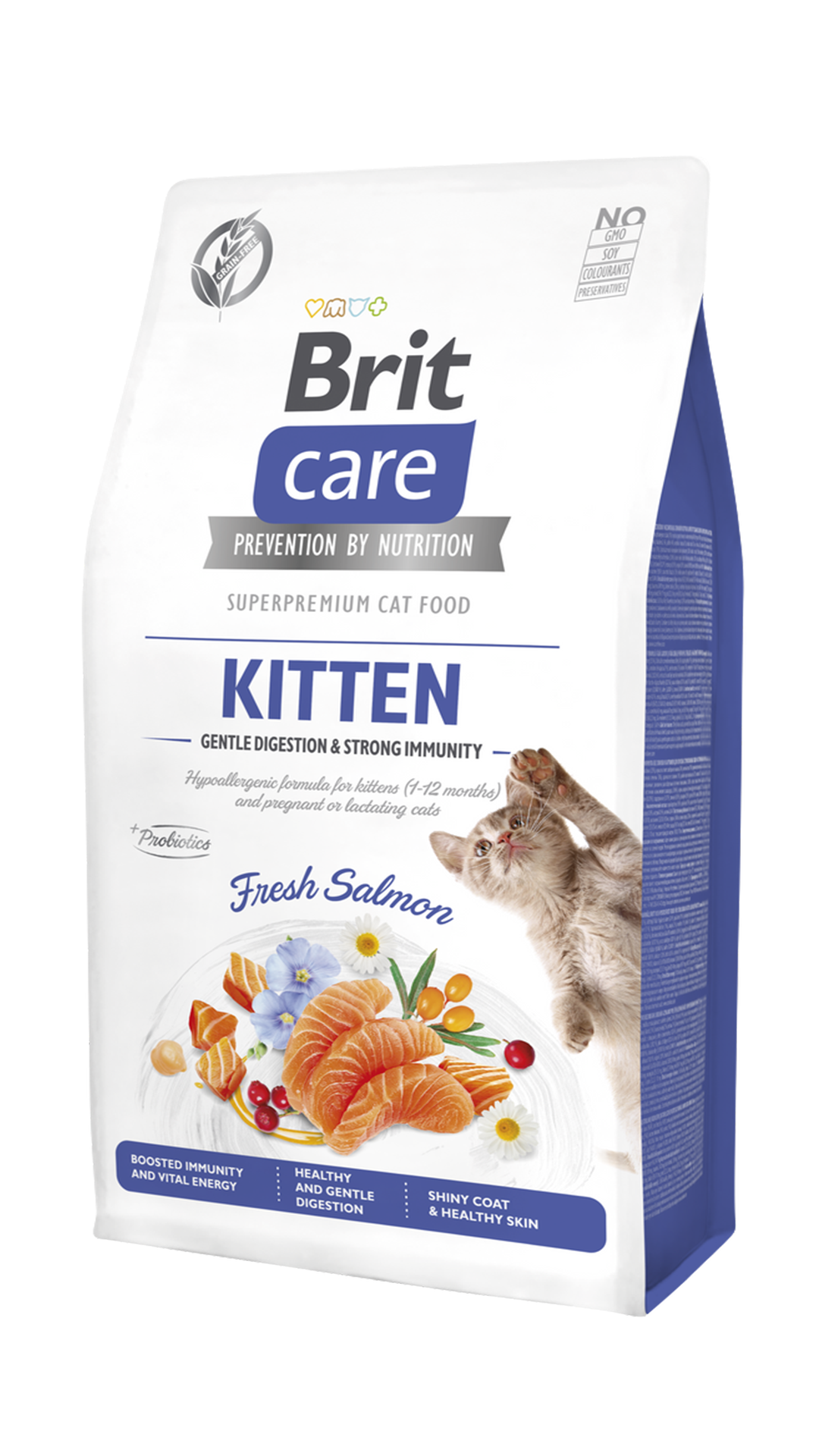 Brit Care Gentle Digestion & Strong Immunity Somonlu Tahılsız Yavru Kedi Maması 7 Kg