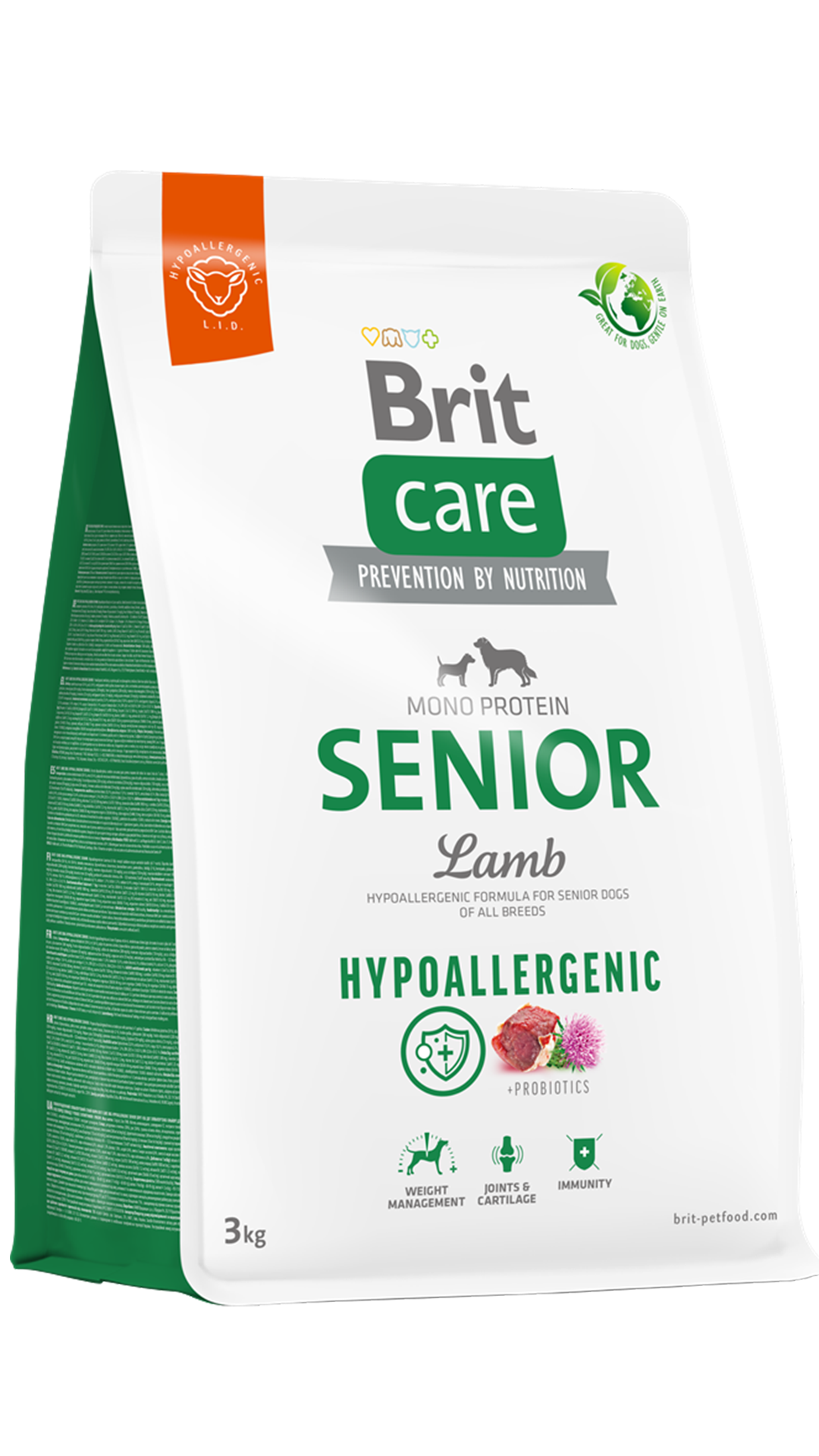 Brit Care Hypo-Allergenic Kuzulu ve Pirinçli Tüm Irklar İçin Yaşlı Köpek Maması 3kg
