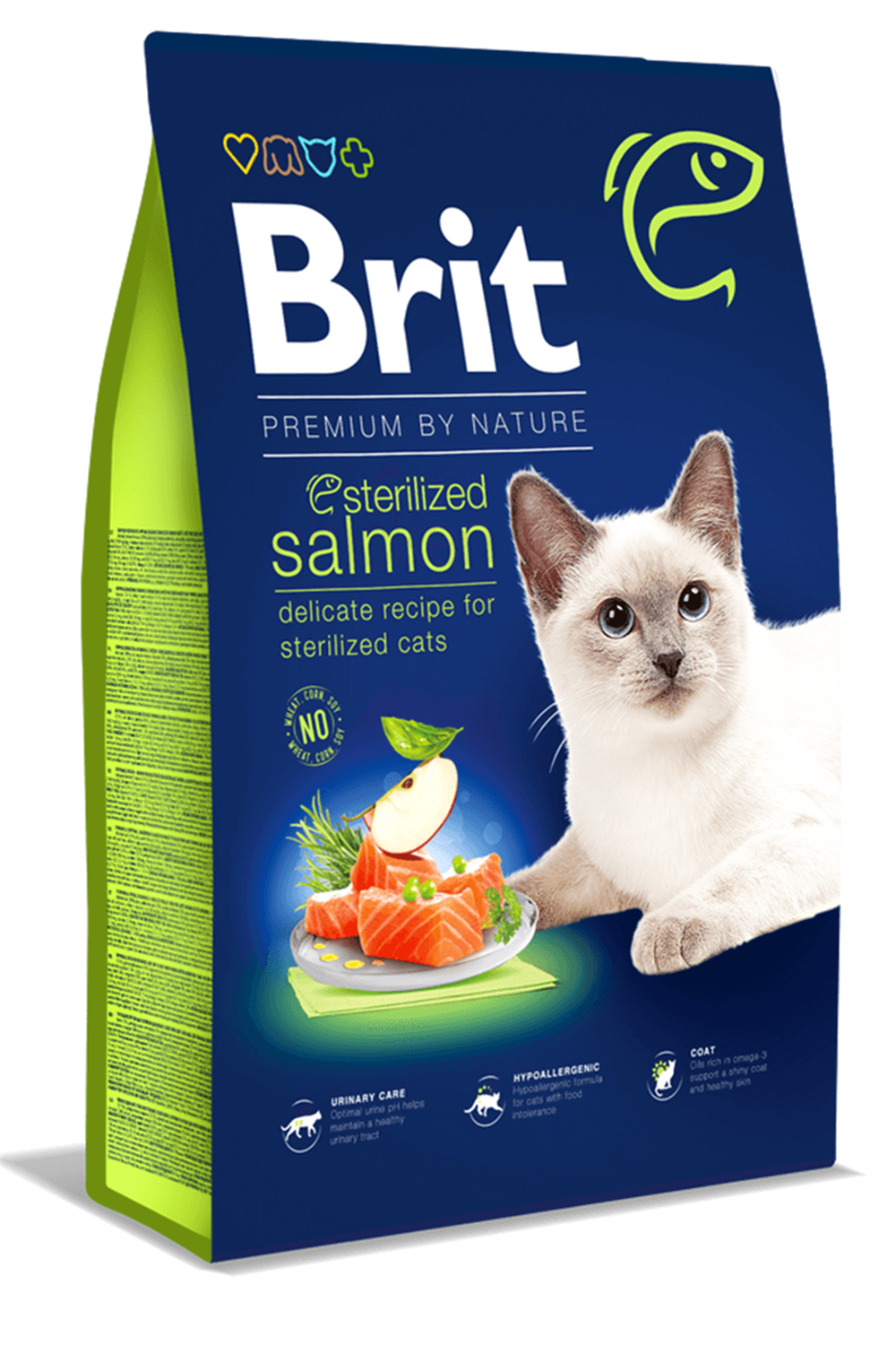 Brit Premium By Nature Somonlu Kısırlaştırılmış Kedi Maması 8 kg