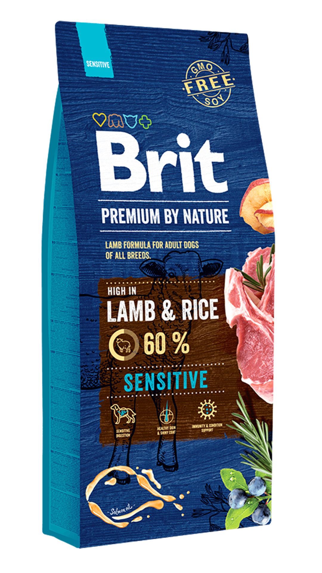 Brit Premium Nature Sensitive Kuzulu ve Pirinçli Yetişkin Köpek Maması 15kg