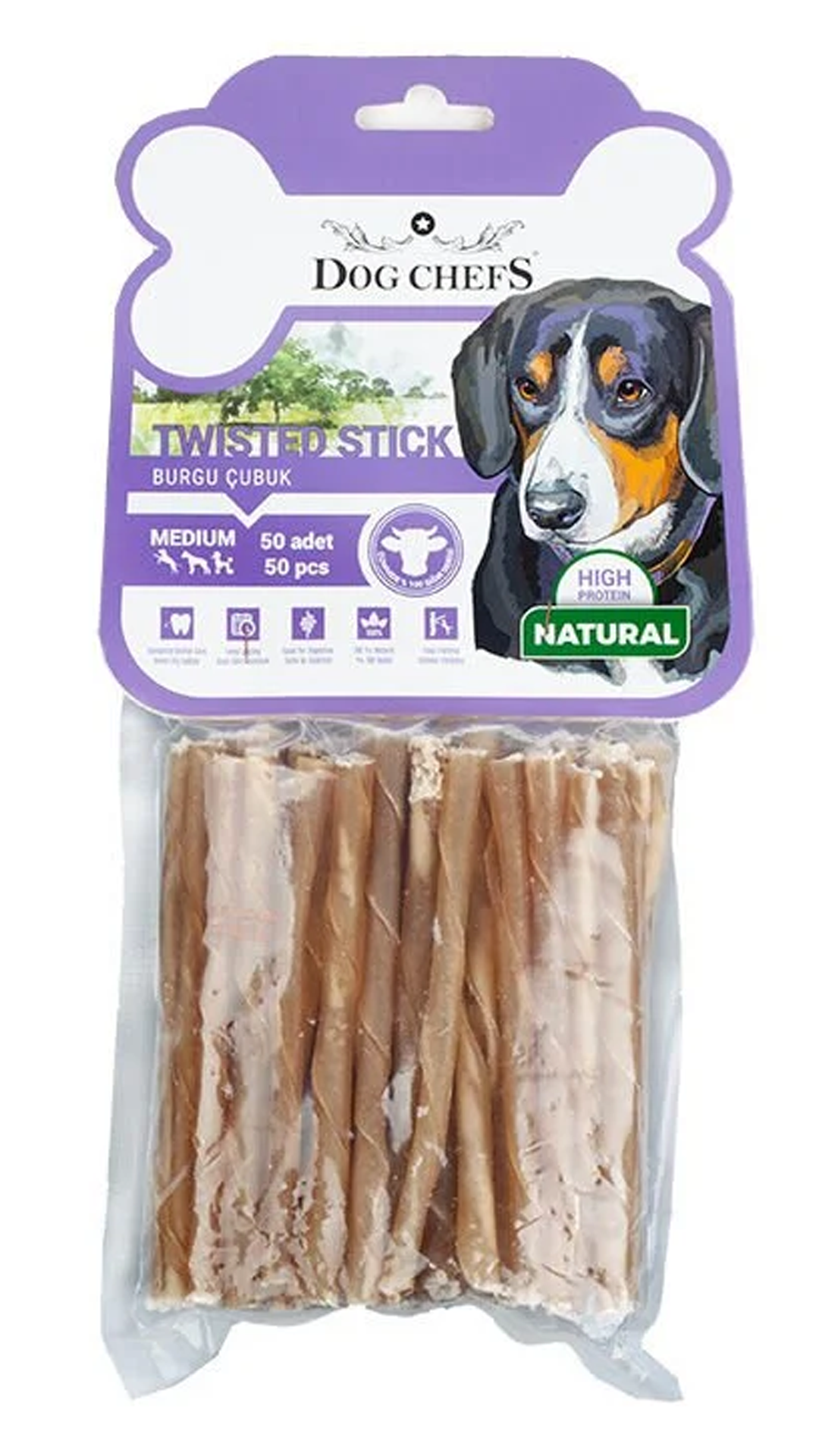 Burgulu Kalın Naturel 50 li Paket