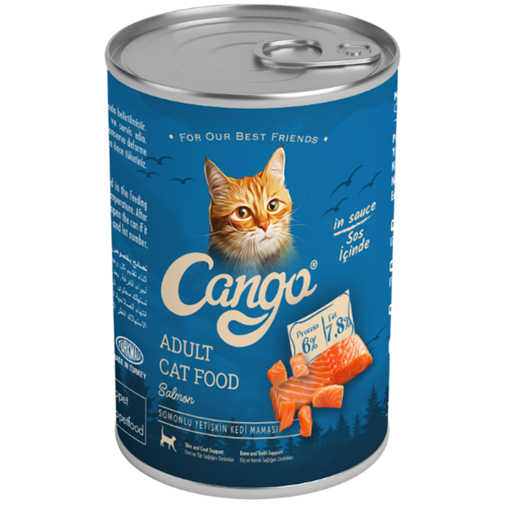 Cango Adult Cat Food Somonlu Yetişkin Konserve Kedi Maması 415 Gr
