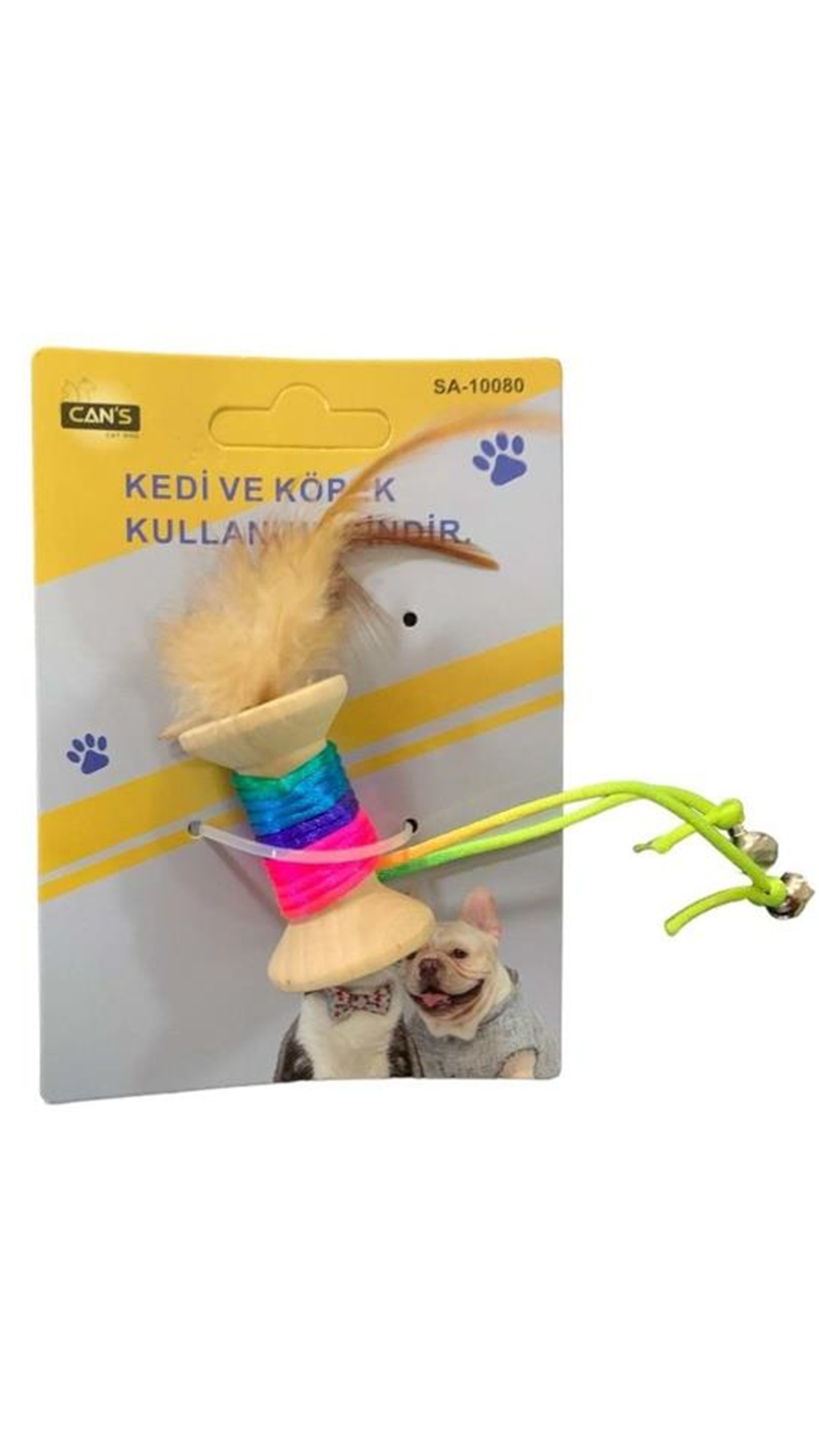 Cans SA10080 Renkli İp Sargılı Tüylü Oyuncak 15 cm