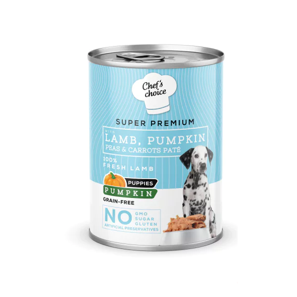 Chef'sChoice Balkabaklı Kuzulu Yavru Köpek Konservesi 400Gr