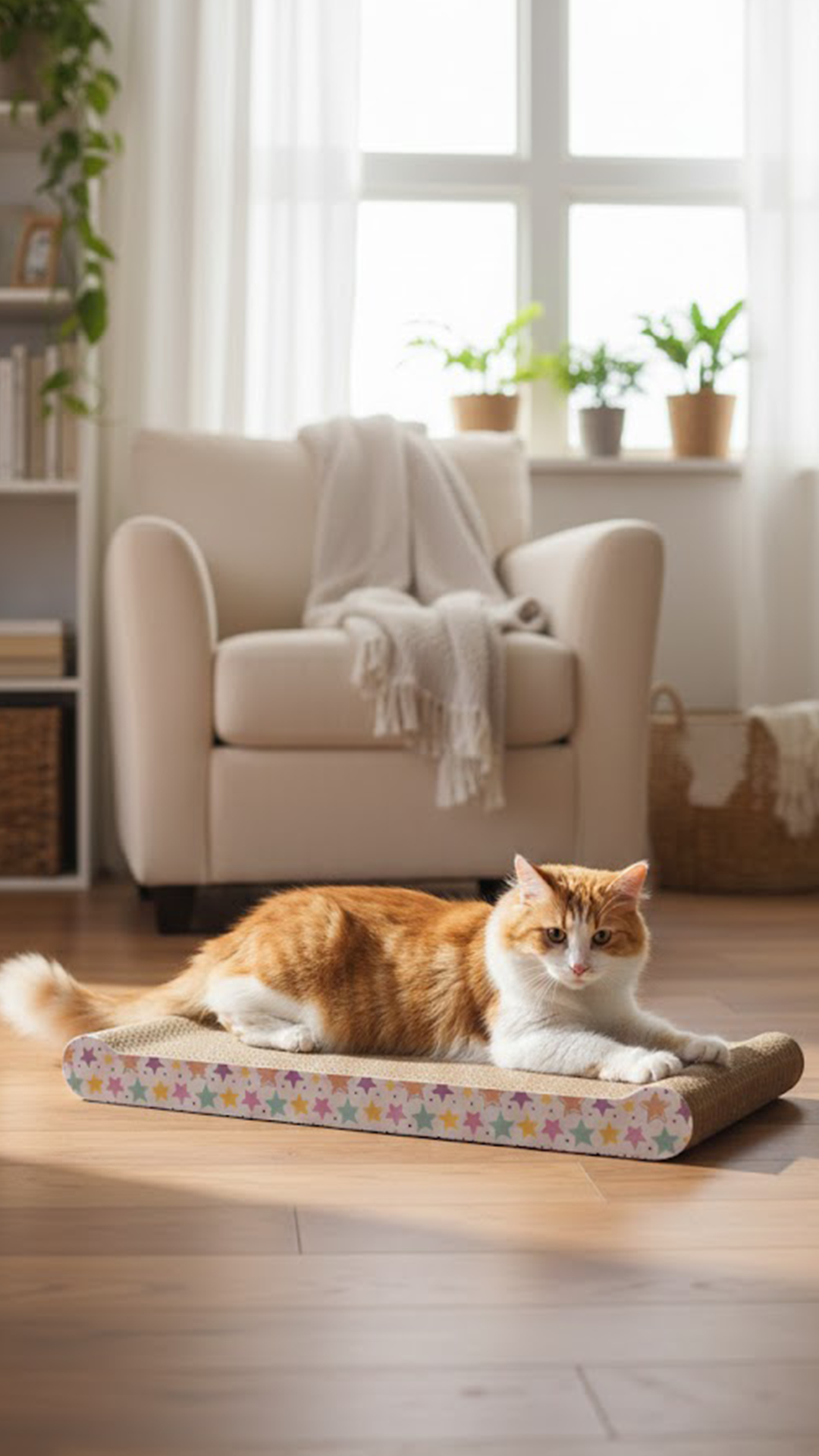 Cozy Konforlu ve Şık Karton Kedi Tırmalama Ünitesi 58x23x6 cm