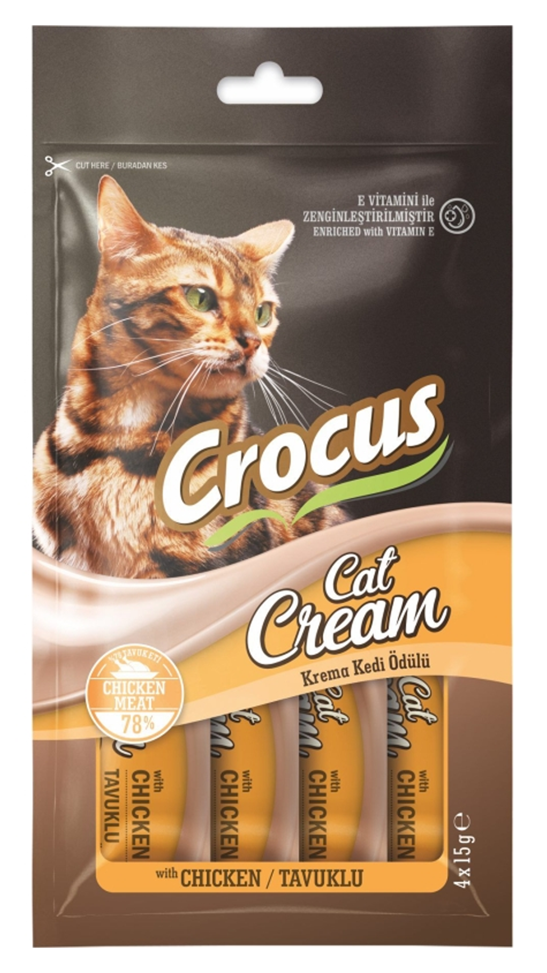 CROCUS TAVUKLU KREMA KEDİ ÖDÜLÜ 4x15G