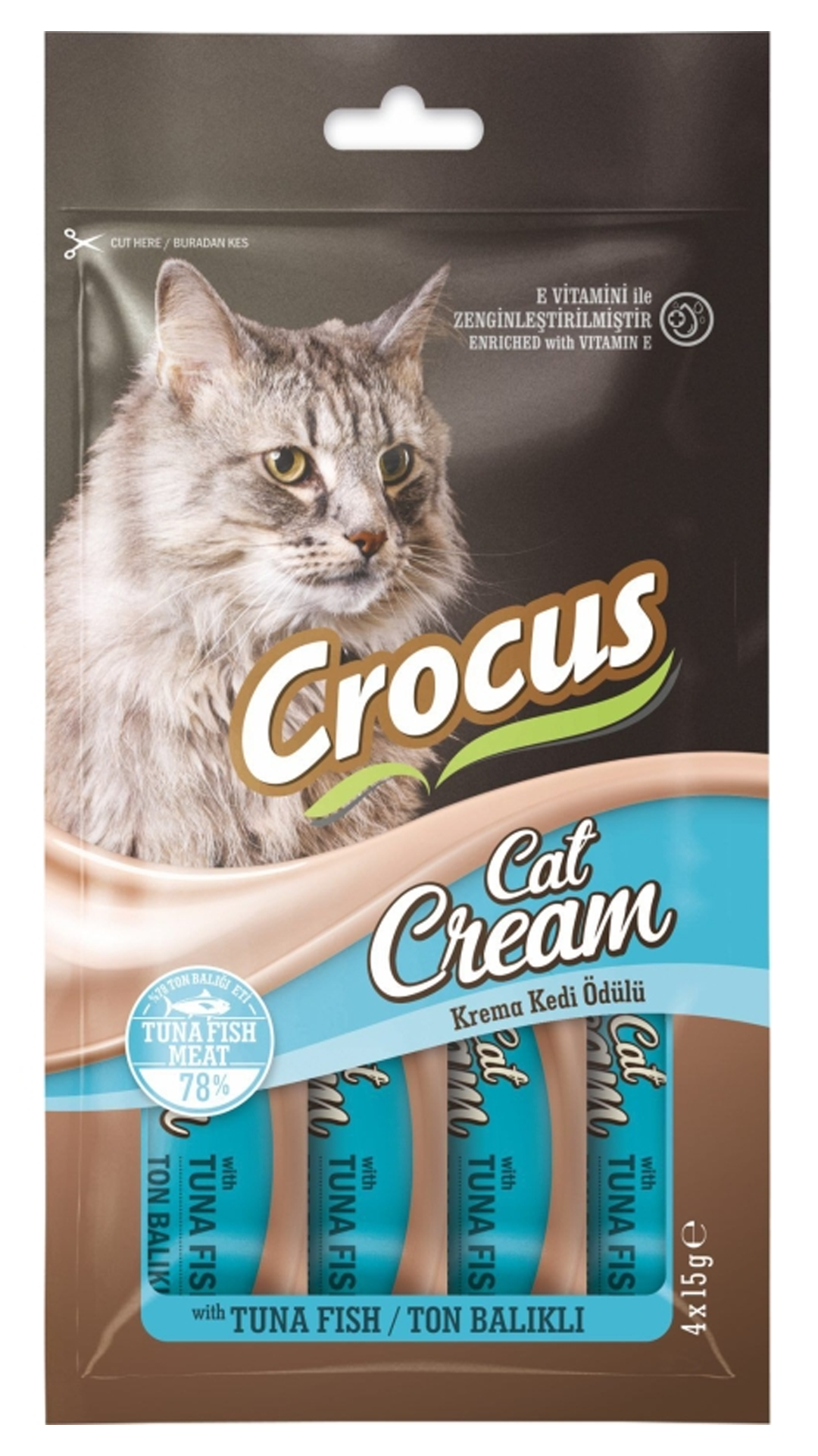 CROCUS TON BALIKLI KREMA KEDİ ÖDÜLÜ 4x15G