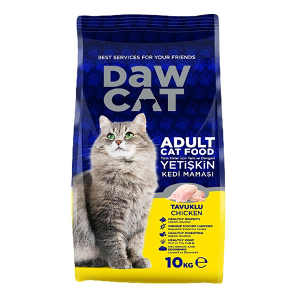 Dawcat Tavuklu Yetişkin Kedi Maması 10 Kg 