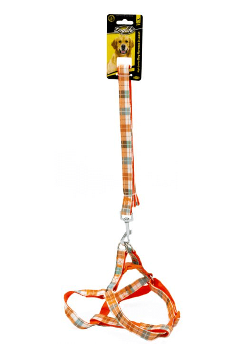 Doglife Köpekler İçin Ekose Desenli Göğüs Tasması 2,0Cm Köpek Tasması