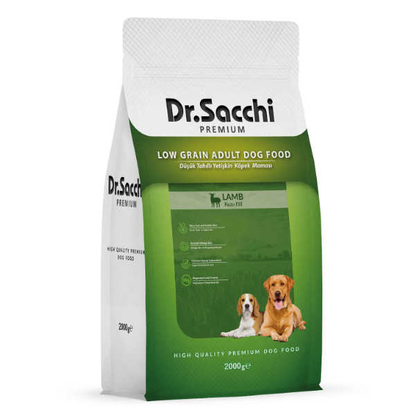 Dr.Sacchi Premium Kuzu Etli Düşük Tahıllı Yetişkin Köpek Maması 2kg
