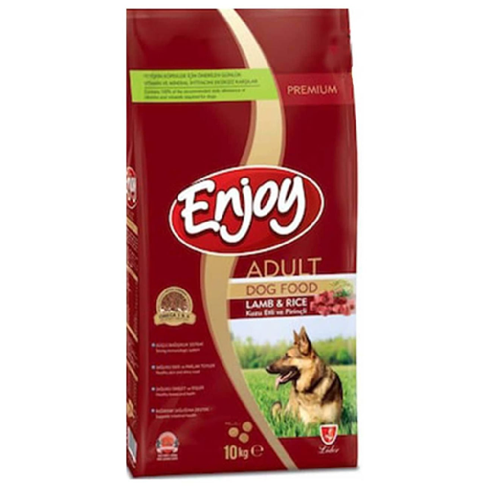 Enjoy Kuzu Etli ve Pirinçli Yetişkin Köpek Maması 10 kg