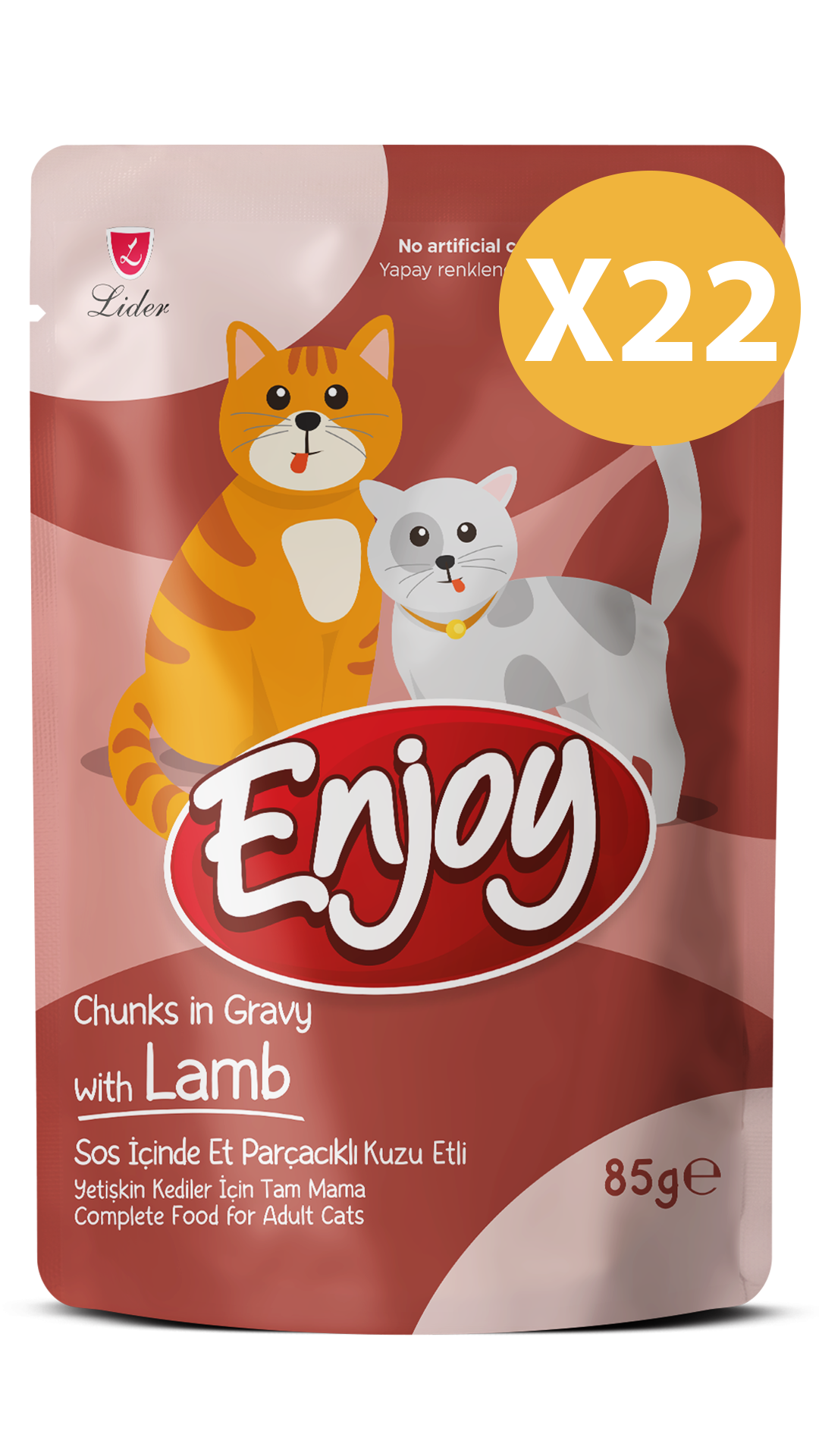 ENJOY POUCH SOS İÇİNDE ET PARÇACIKLI KUZU ETLİ 85G
