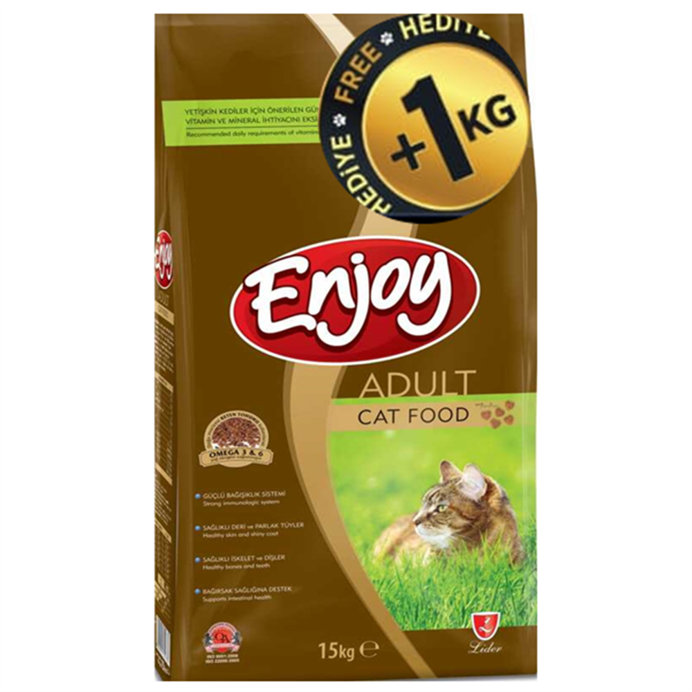 Enjoy Tavuklu Yetişkin Kedi Maması 15+1 Kg Hediyeli
