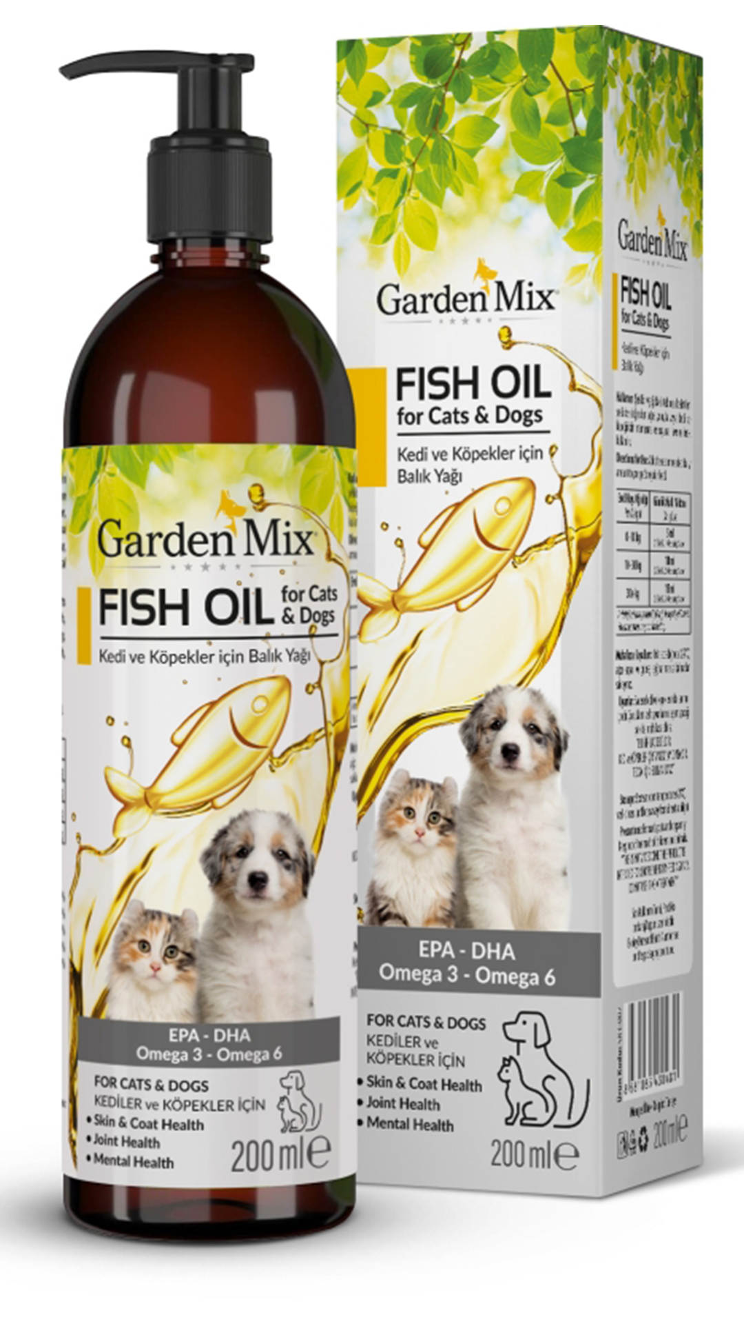 Garden Mix Kedi ve Köpek Somon Yağı 200 ML
