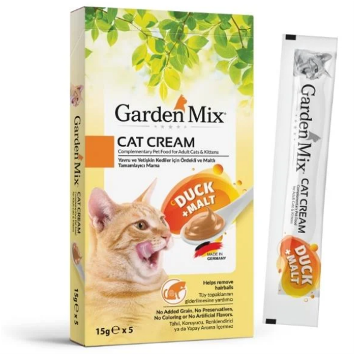 Garden Mix Malt ve Ördekli Krema Kedi Ödül Maması 15gr (5'li)