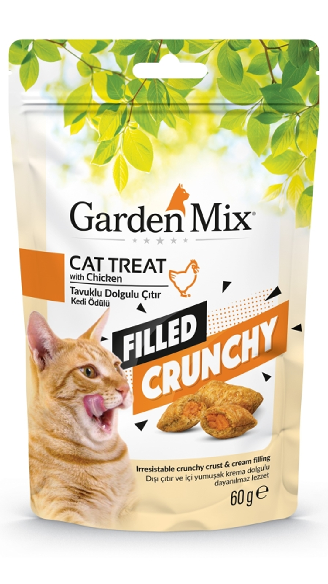 Garden Mix Tavuklu İçi Dolgulu Kedi Ödül Maması 60gr
