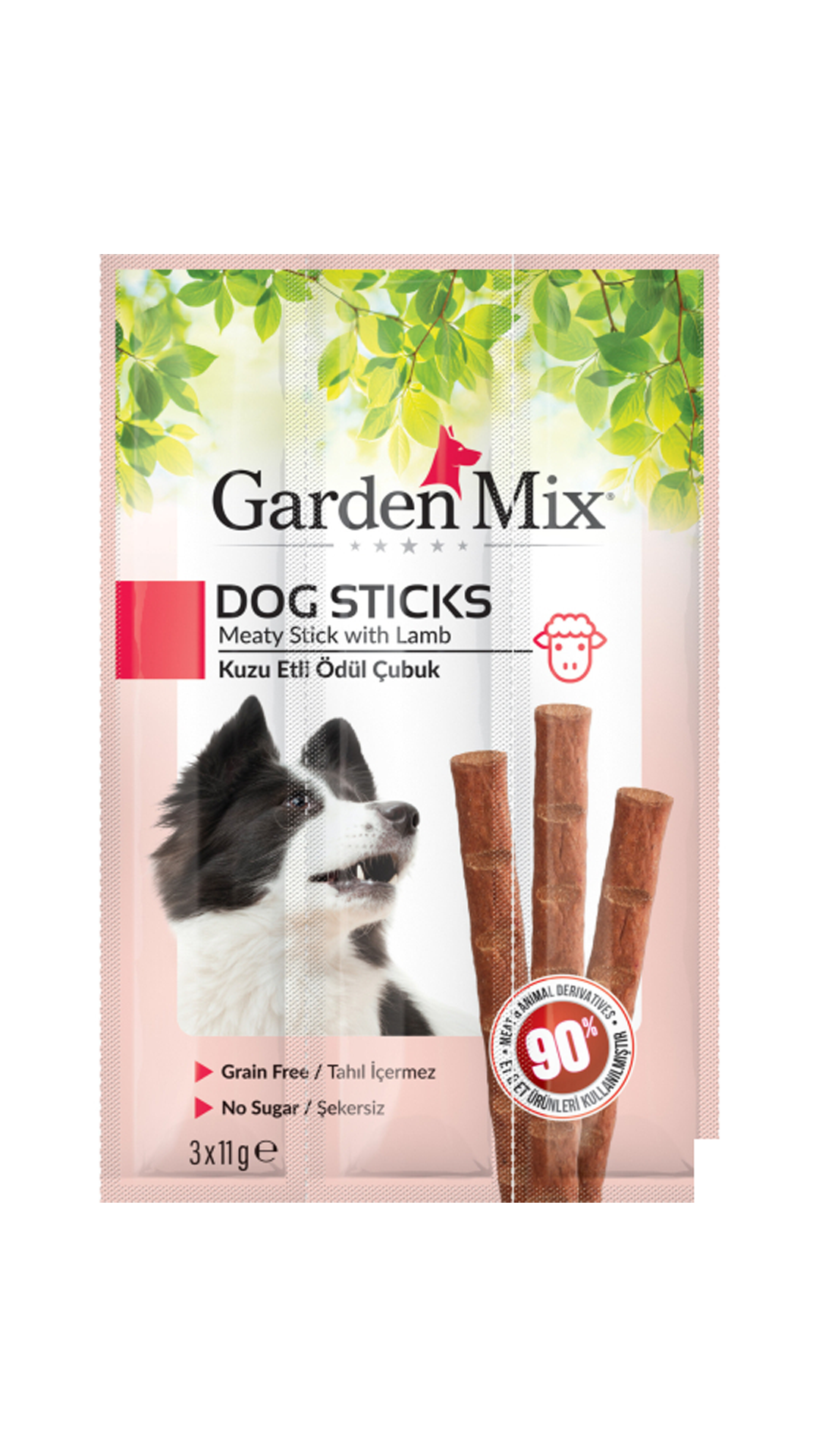 GARDENMİX KUZU ETLİ KÖPEK STİCK ÖDÜL 3*11 20 Lİ