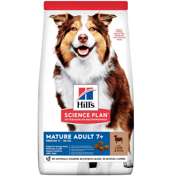 Hills Kuzu Eti ve Pirinçli Orta Irk Yaşlı Köpek Mamasi 2,5kg