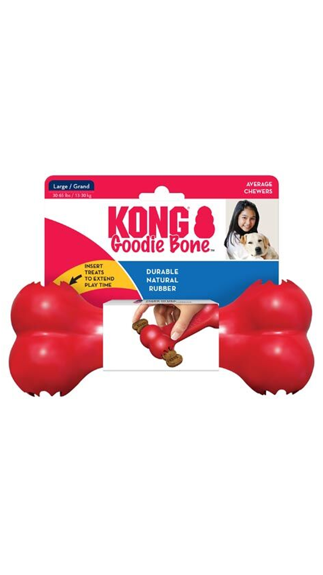 Kong Goodie Bone Kemik Şeklinde Çok Amaçlı Köpek Oyuncağı L