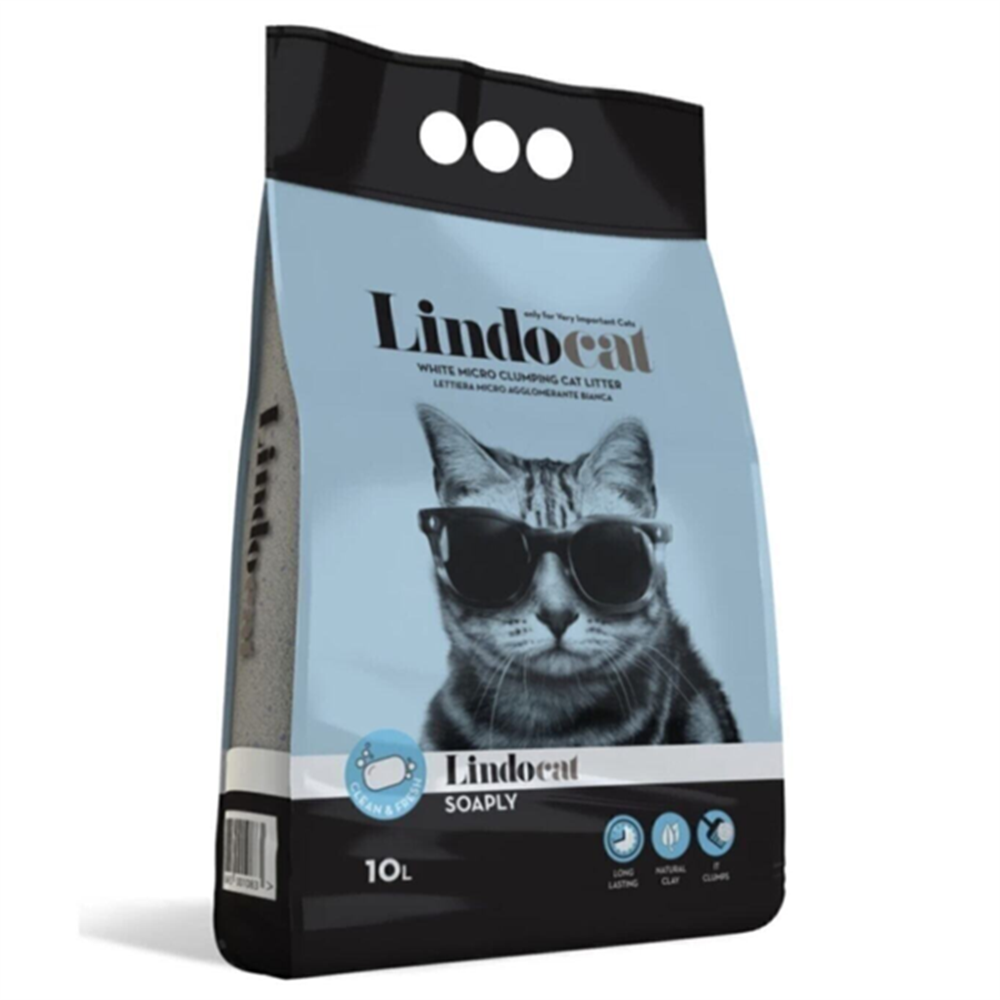 Lindocat Kedi Kumu Mavi Ince Taneli 10 Lt