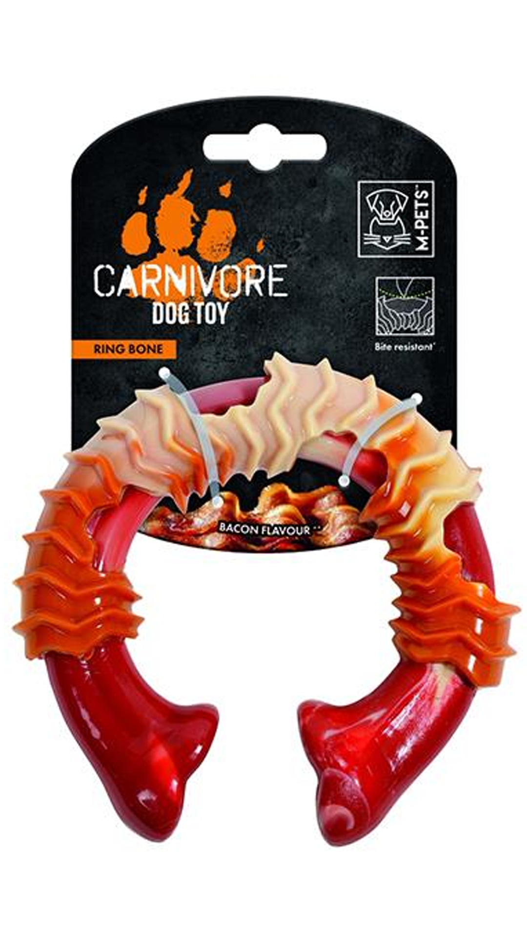 M-PETS CARNIVORE DOG TOY RING BONE PASTIRMA AROMAL