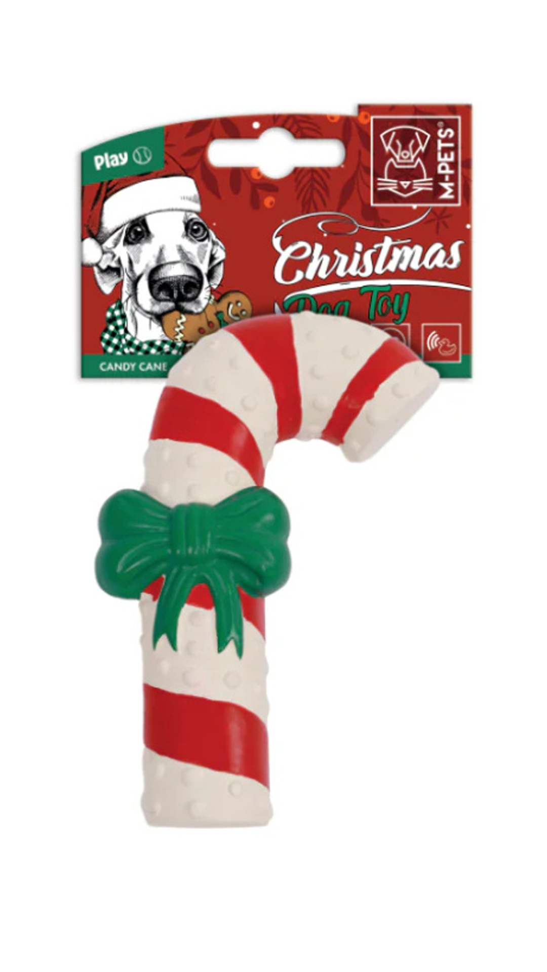 M-PETS CHRISTMAS CANDY CANE KÖPEK OYUNCAĞI