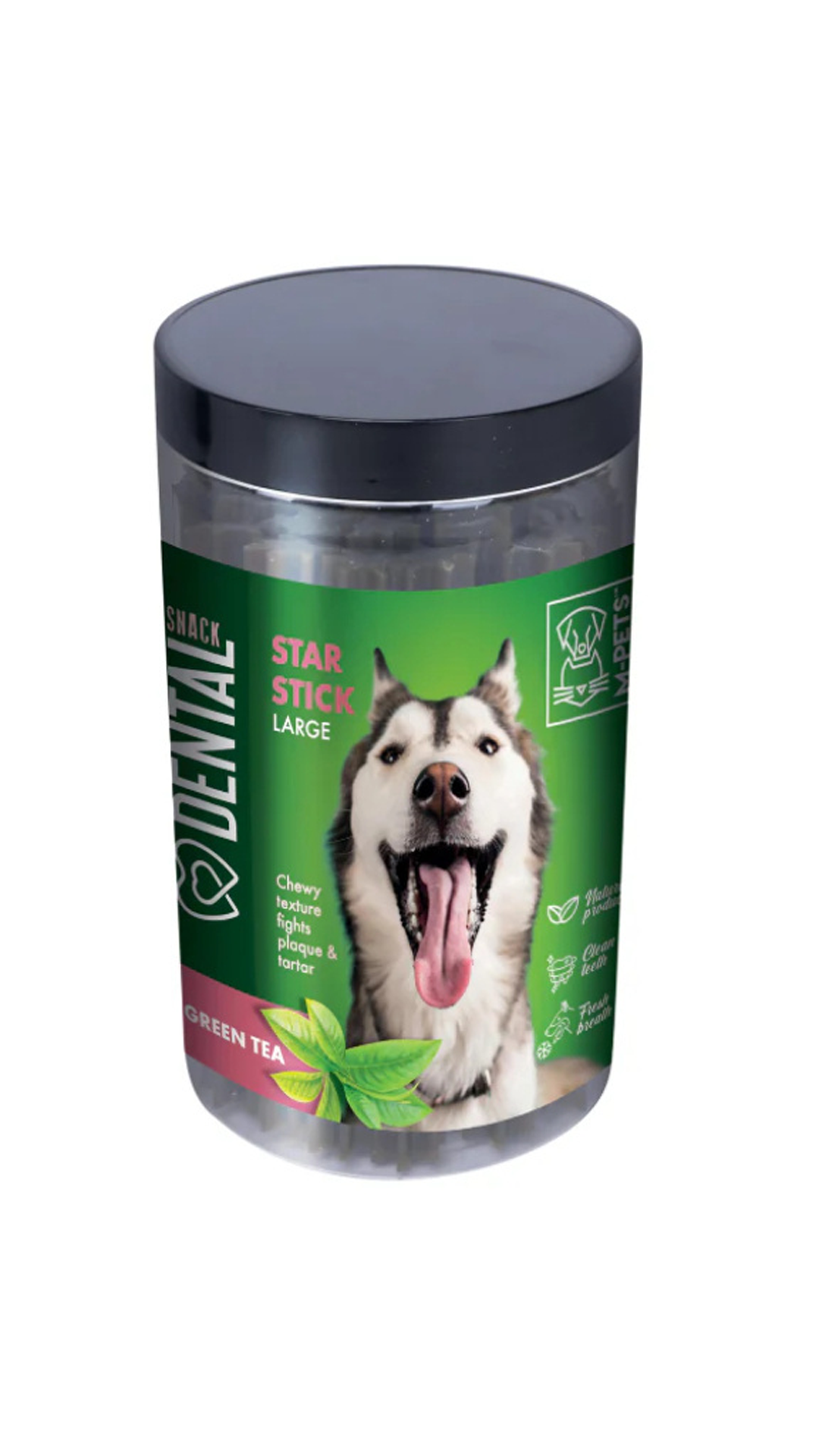 M-PETS DENTAL SNACK GREEN TEA STAR STICK LARGE ÖDÜ