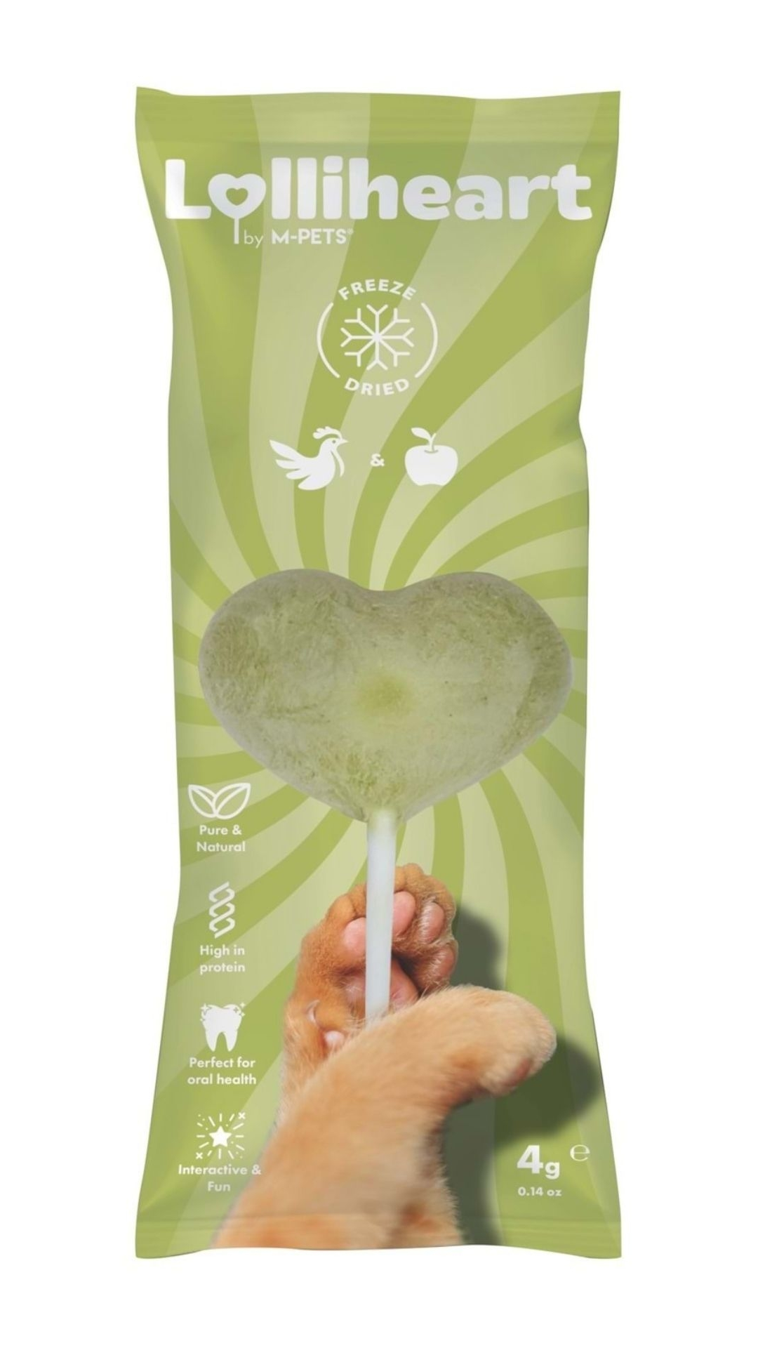 M-PETS LOLLİHEART ELMALI KEDİ ÖDÜLÜ 4GR
