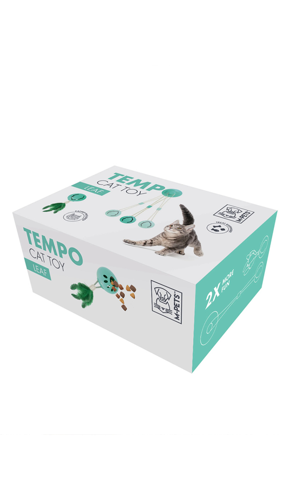 M-Pets Tempo Catnipli Ödül Hazneli Kedi Oyuncağı 11,5x10,5x4cm